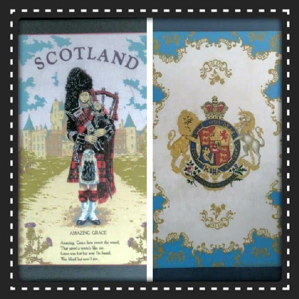 Tea towels from Scotland / Buckingham Palace, London